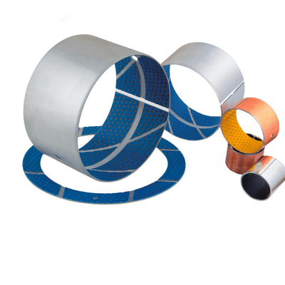comprar Los transportes llanos del Metal-polímero engrasan/buje lubricado grasa con el uno mismo cubierto POM azul que lubrica el transporte Fabricación en línea
