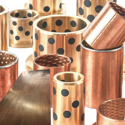 comprar Rodamientos de bronce auto lubricantes de apoyo de acero AlSn20Cu con ranuras llenas de grafito Fabricación en línea