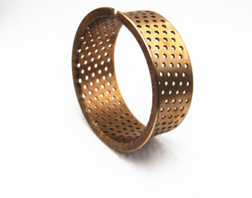Un buen precio. Bujes perforados rodados del bronce de la lata | Perforaciones de desplazamiento del aceite del buje CuSn8 en línea