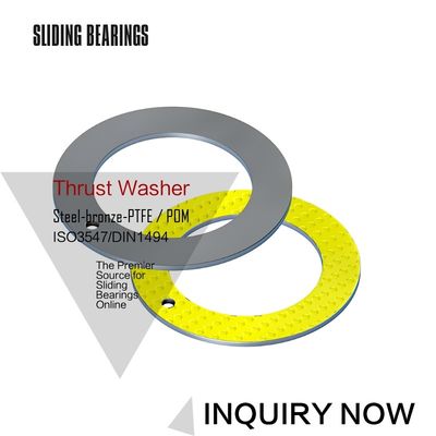 Un buen precio. Compuesto de acero revestido de bronce plano de la junta POM de la lavadora de Gleitlager para la industria pesada en línea